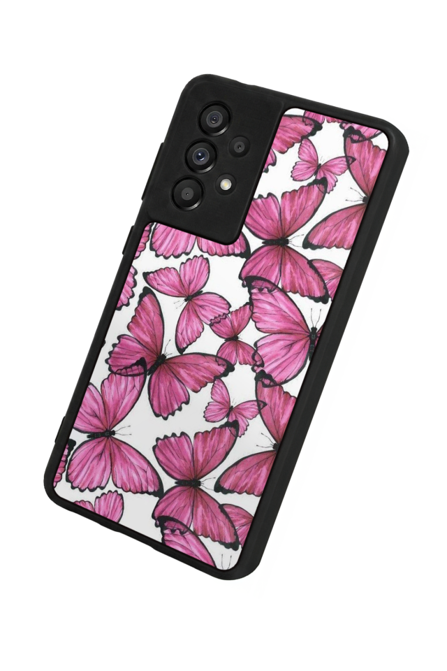 Samsung Galaxy A73 Uyumlu Kelebek Tasarımlı Glossy Premium Kılıf
