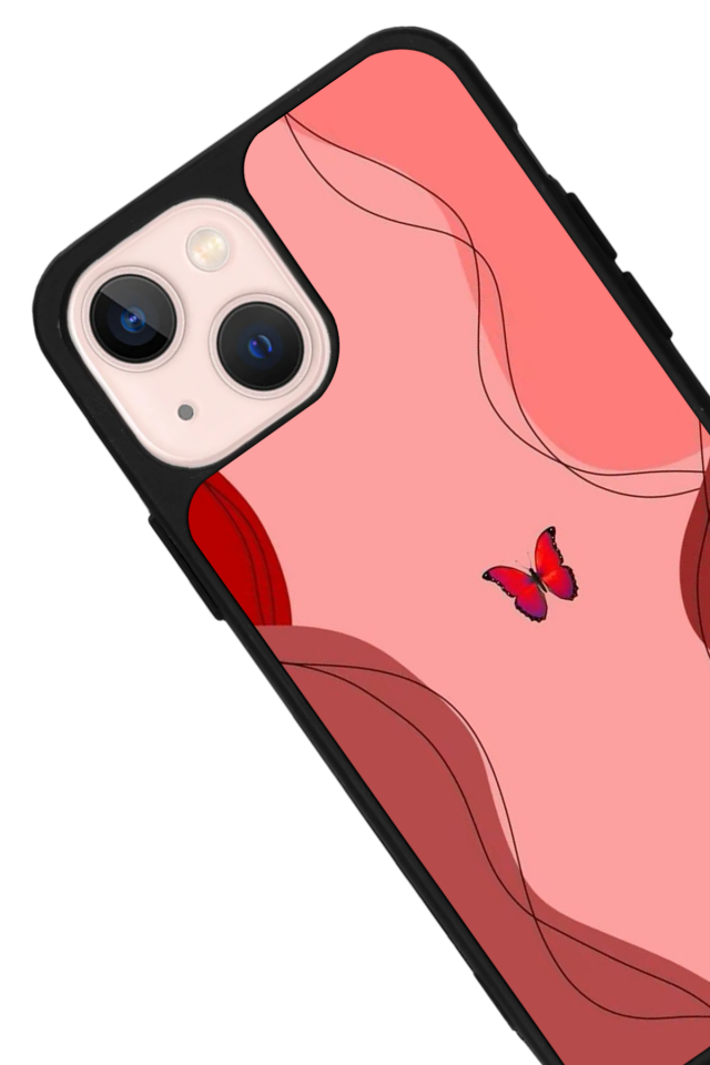 iPhone 14 Plus Uyumlu Kelebek Tasarımlı Glossy Premium Kılıf