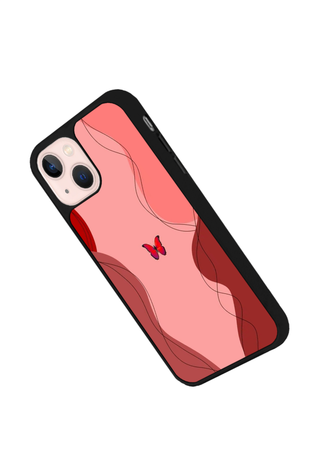 iPhone 14 Plus Uyumlu Kelebek Tasarımlı Glossy Premium Kılıf