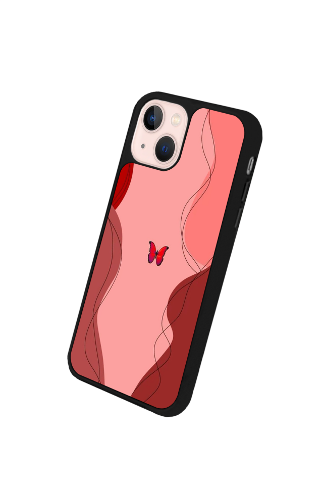 iPhone 14 Plus Uyumlu Kelebek Tasarımlı Glossy Premium Kılıf