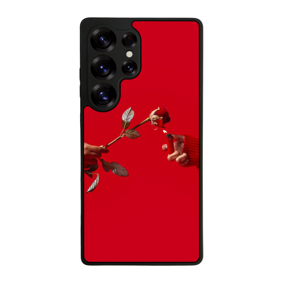 Samsung Galaxy S25 Ultra Uyumlu Kirmizi Tasarımlı Glossy Premium Kılıf