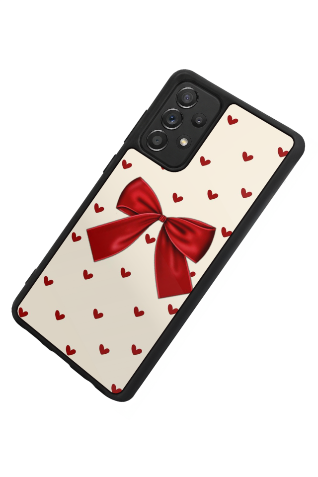 Samsung Galaxy A72 Uyumlu Kurdele Tasarımlı Glossy Premium Kılıf