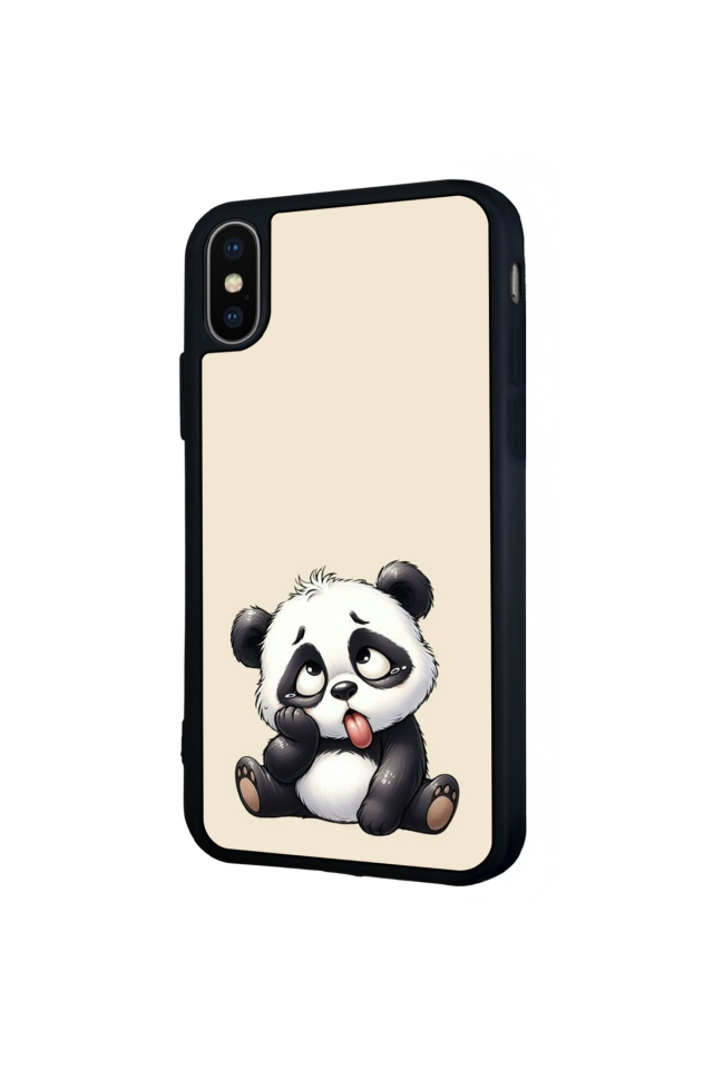 iPhone XS Max Uyumlu Panda Tasarımlı Glossy Premium Kılıf