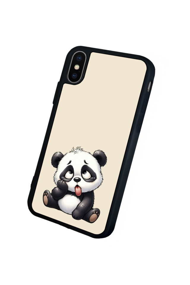 iPhone XS Max Uyumlu Panda Tasarımlı Glossy Premium Kılıf
