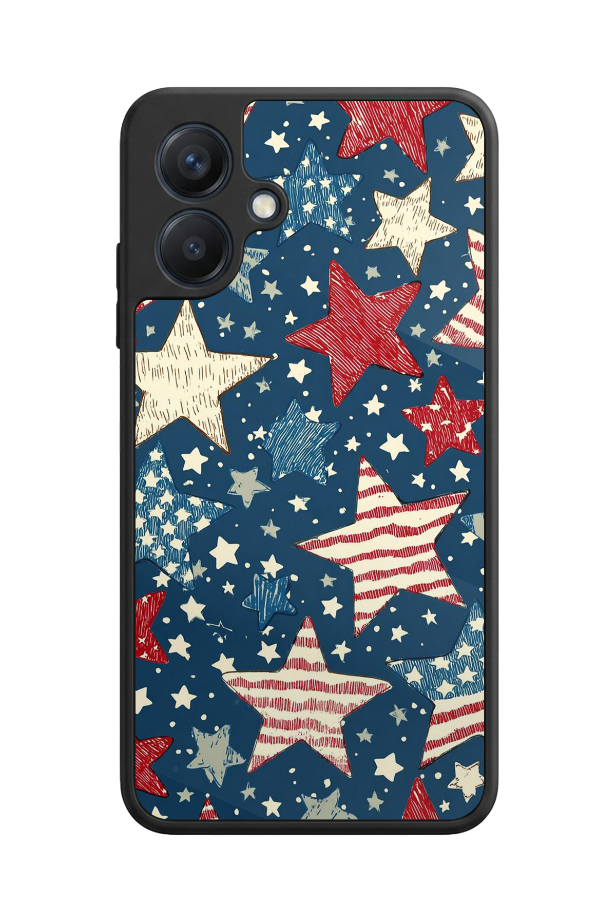 Samsung Galaxy A07 Uyumlu Retro Yildizlar Tasarımlı Glossy Premium Kılıf