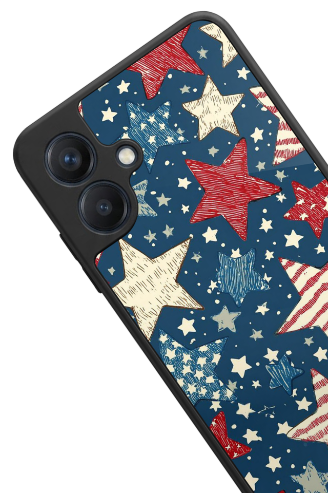 Samsung Galaxy A07 Uyumlu Retro Yildizlar Tasarımlı Glossy Premium Kılıf