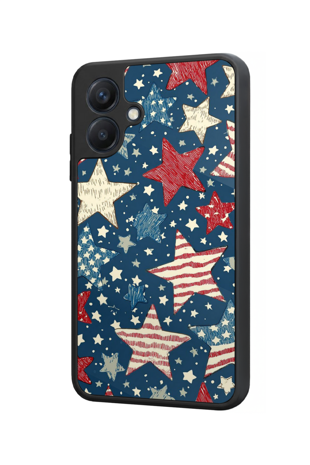 Samsung Galaxy A07 Uyumlu Retro Yildizlar Tasarımlı Glossy Premium Kılıf