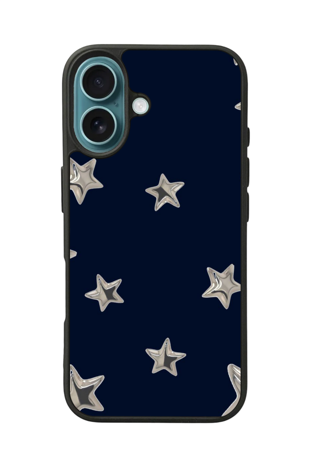 iPhone 16 Uyumlu Retro Yildizlar Tasarımlı Glossy Premium Kılıf
