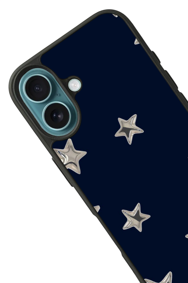 iPhone 16 Uyumlu Retro Yildizlar Tasarımlı Glossy Premium Kılıf