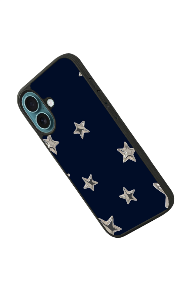 iPhone 16 Uyumlu Retro Yildizlar Tasarımlı Glossy Premium Kılıf