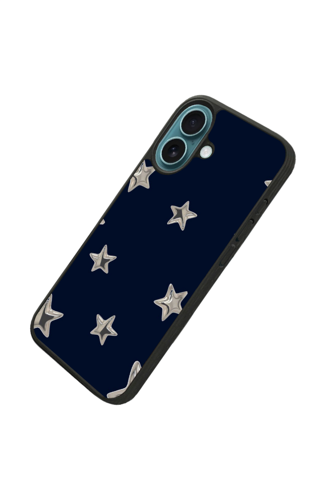 iPhone 16 Uyumlu Retro Yildizlar Tasarımlı Glossy Premium Kılıf