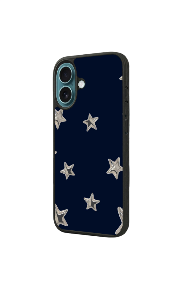iPhone 16 Uyumlu Retro Yildizlar Tasarımlı Glossy Premium Kılıf