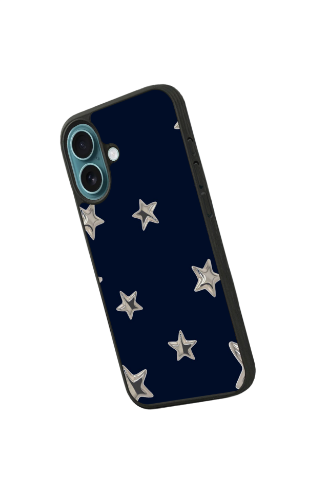 iPhone 16 Uyumlu Retro Yildizlar Tasarımlı Glossy Premium Kılıf