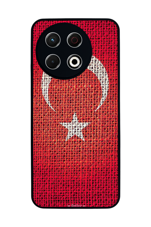 Tecno Spark 30 Pro Uyumlu Türk Bayragi Tasarımlı Glossy Premium Kılıf