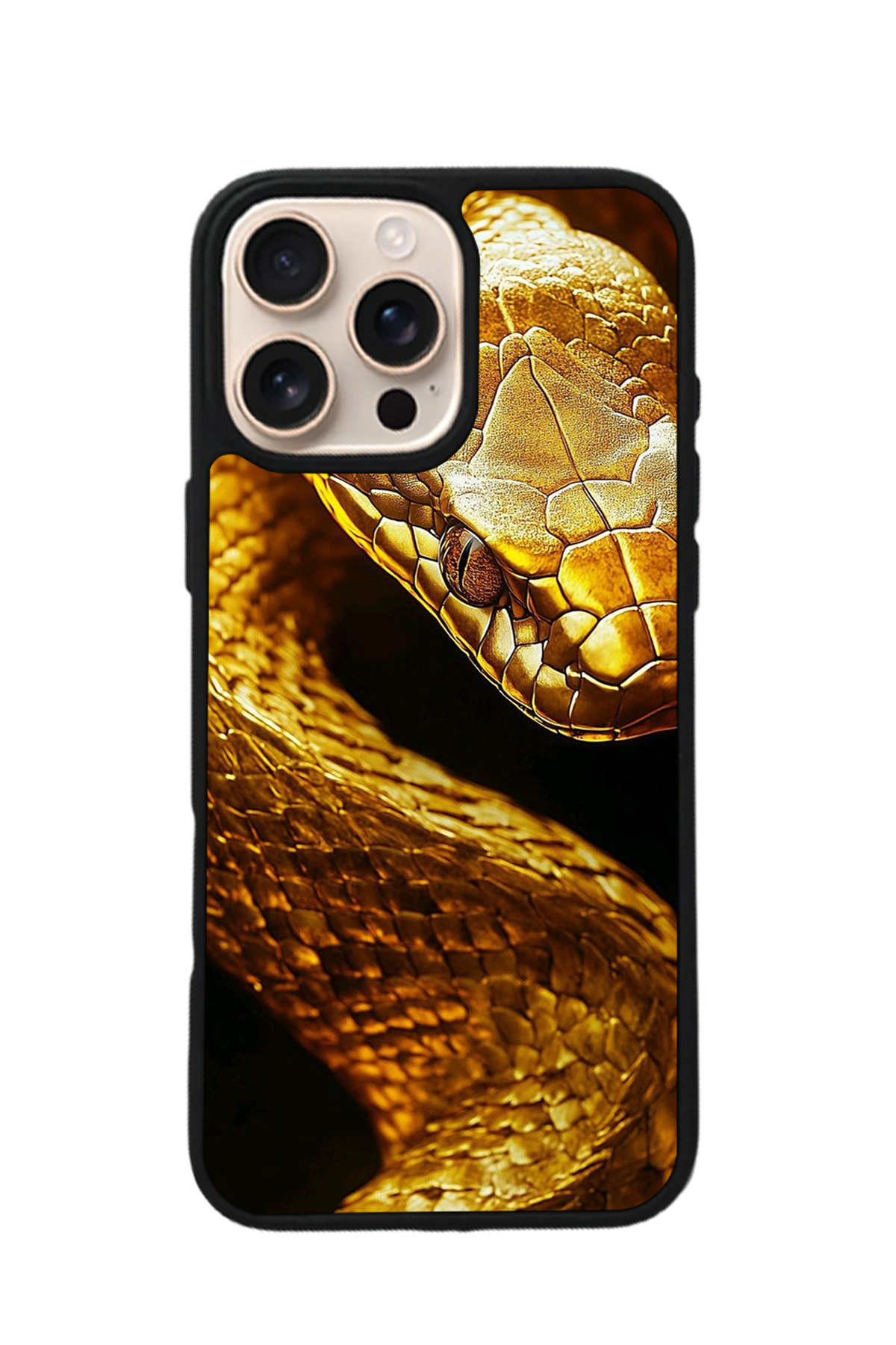 iPhone 16 Pro Uyumlu Yılan Tasarımlı Glossy Premium Kılıf