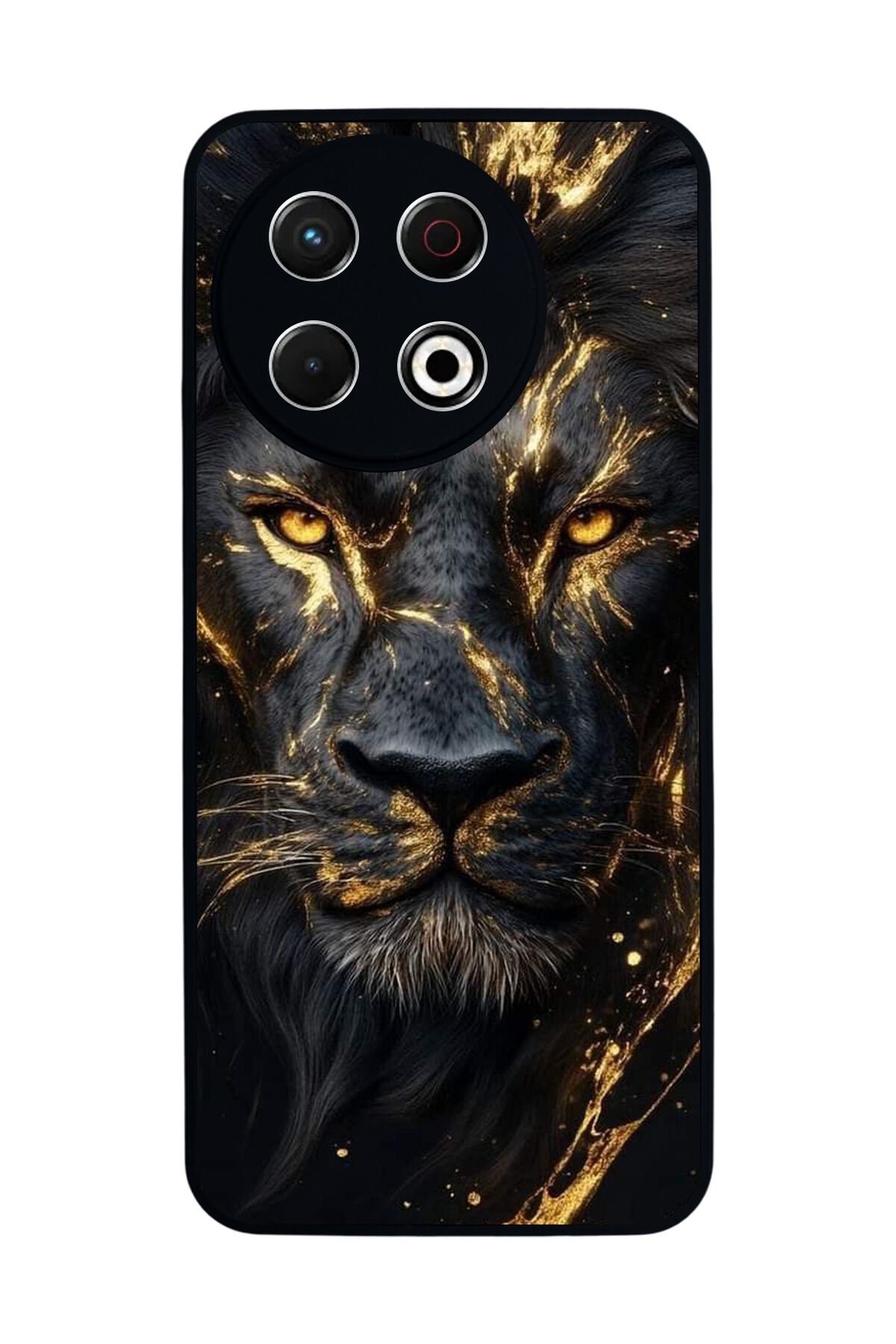 Tecno Spark 30 Pro Uyumlu Aslan Tasarımlı Glossy Premium Kılıf