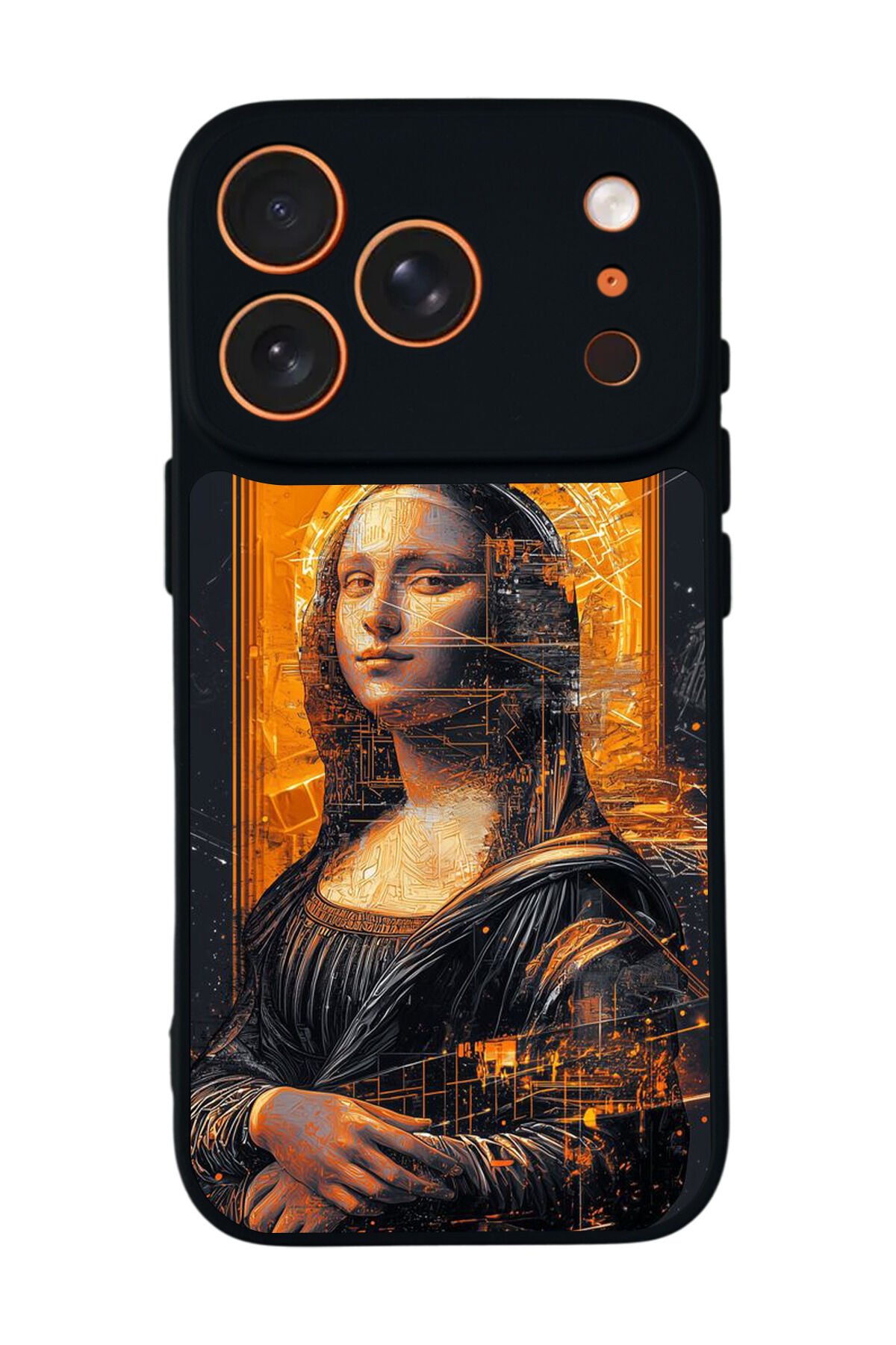 iPhone 17 Pro Uyumlu Monalisa Tasarımlı Glossy Premium Kılıf