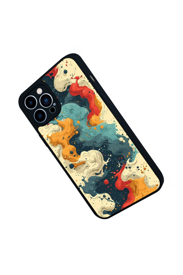iPhone 13 Pro Max Uyumlu Abstract Tasarımlı Glossy Premium Kılıf