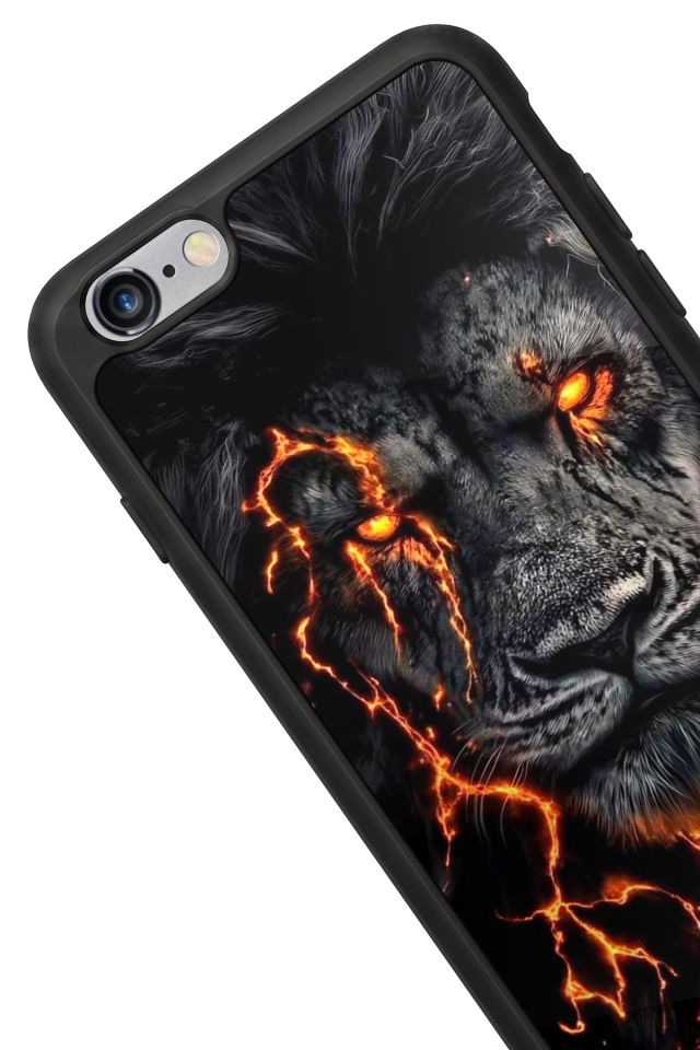 iPhone 6 Plus Uyumlu Aslan Tasarımlı Glossy Premium Kılıf