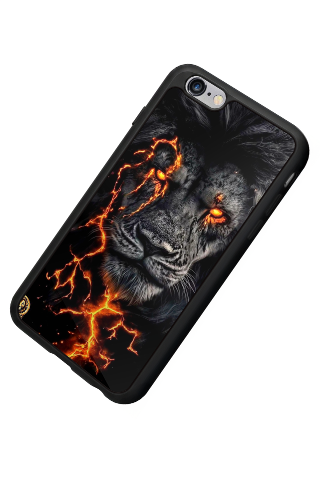 iPhone 6 Plus Uyumlu Aslan Tasarımlı Glossy Premium Kılıf