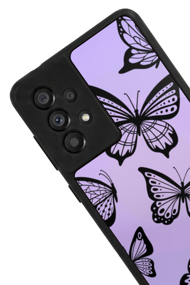 Samsung Galaxy A73 Uyumlu Kelebek Tasarımlı Glossy Premium Kılıf