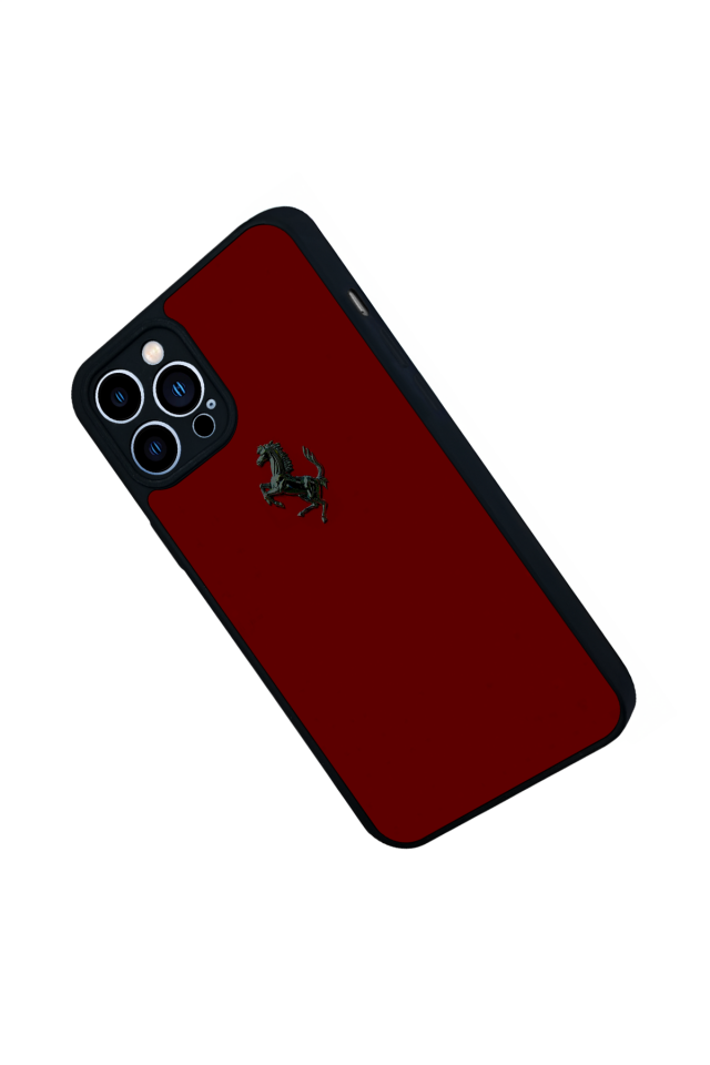 iPhone 12 Pro Max Uyumlu Kirmizi Tasarımlı Glossy Premium Kılıf