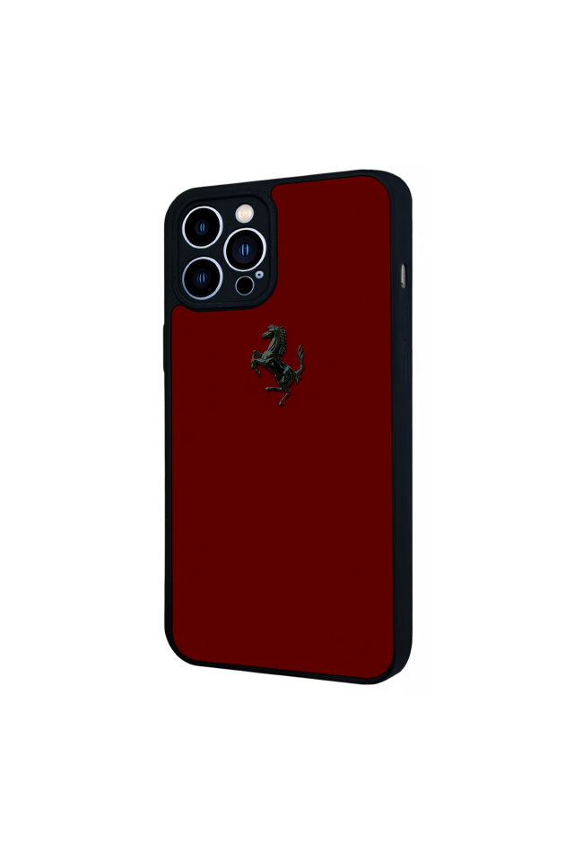 iPhone 12 Pro Max Uyumlu Kirmizi Tasarımlı Glossy Premium Kılıf