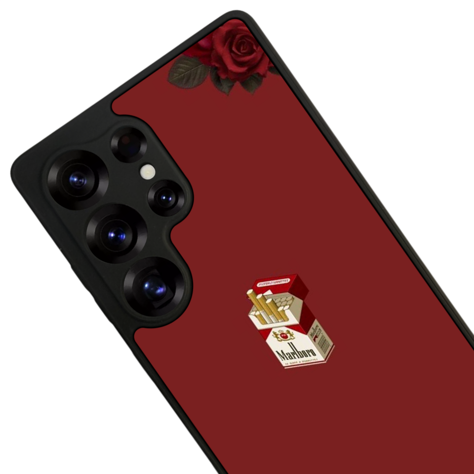 Samsung Galaxy S25 Ultra Uyumlu Kirmizi Tasarımlı Glossy Premium Kılıf