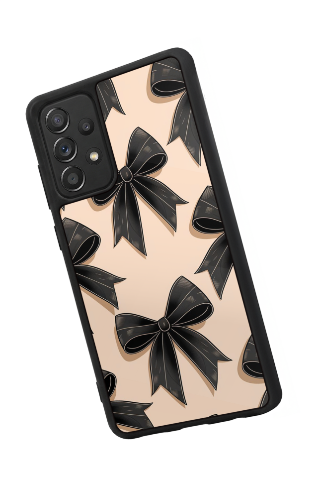 Samsung Galaxy A72 Uyumlu Kurdele Tasarımlı Glossy Premium Kılıf