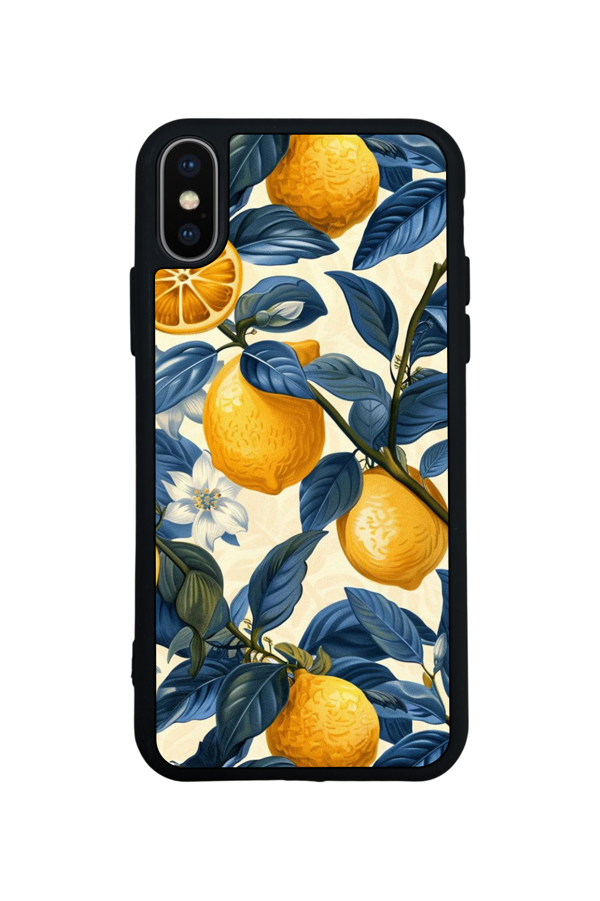 iPhone X/ XS Uyumlu Limon Tasarımlı Glossy Premium Kılıf