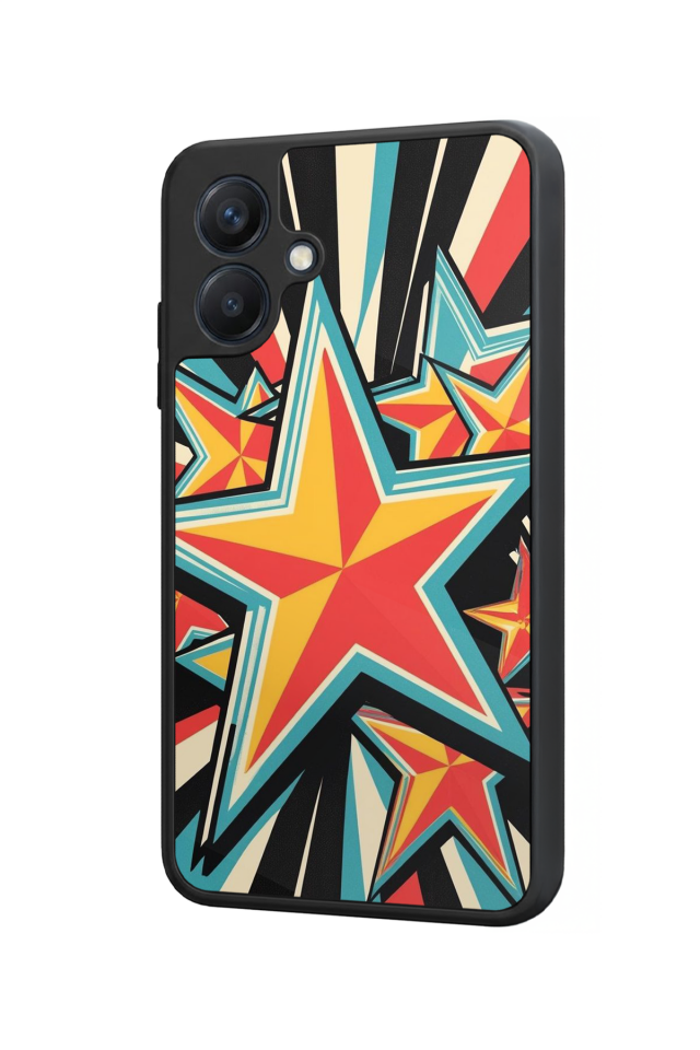 Samsung Galaxy A07 Uyumlu Retro Yildizlar Tasarımlı Glossy Premium Kılıf