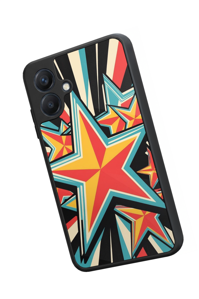 Samsung Galaxy A07 Uyumlu Retro Yildizlar Tasarımlı Glossy Premium Kılıf