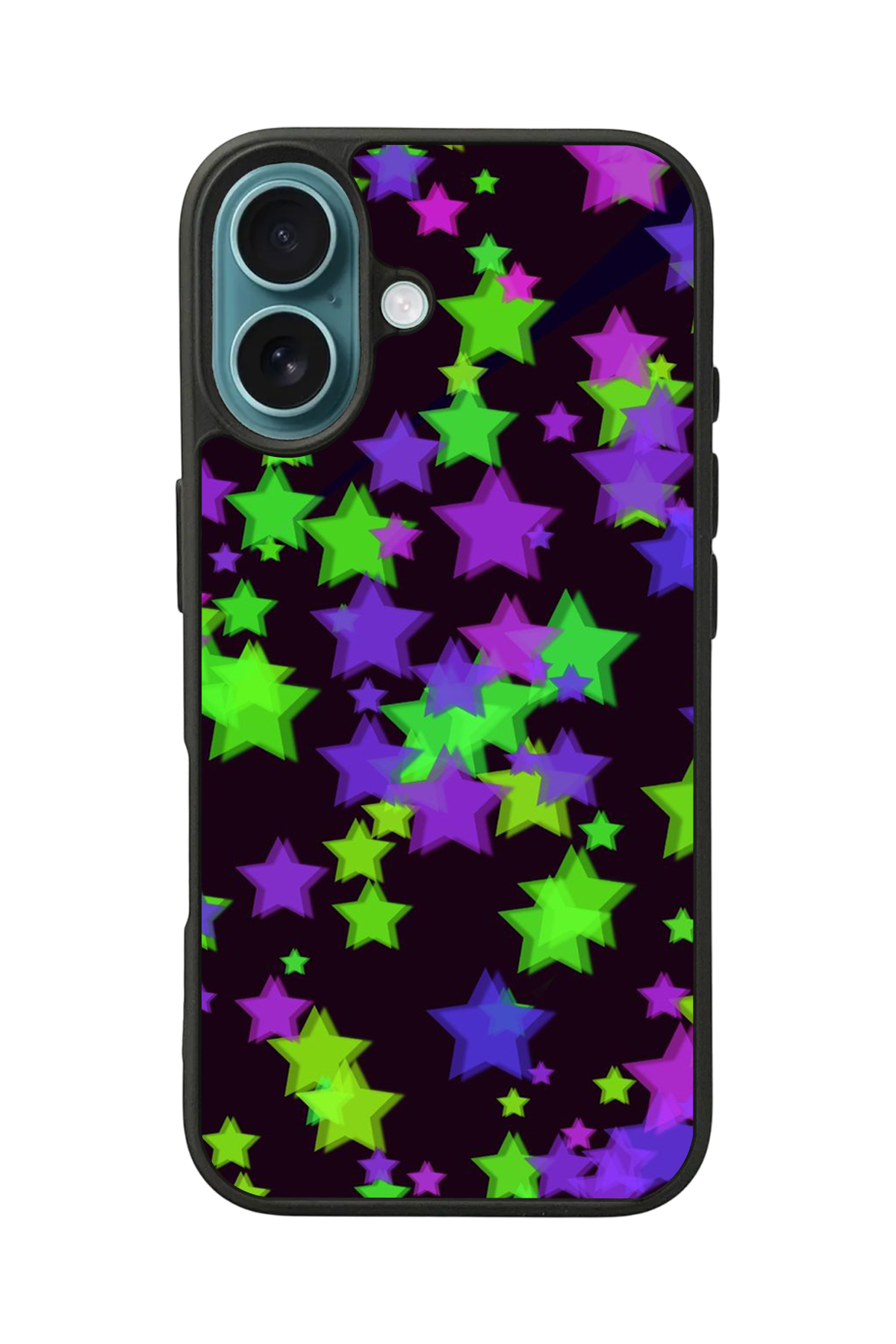 iPhone 16 Uyumlu Retro Yildizlar Tasarımlı Glossy Premium Kılıf