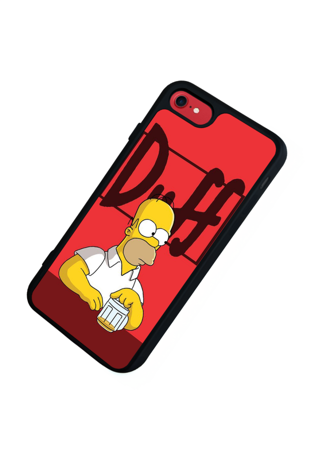 iPhone SE Uyumlu The Simpsons Tasarımlı Glossy Premium Kılıf