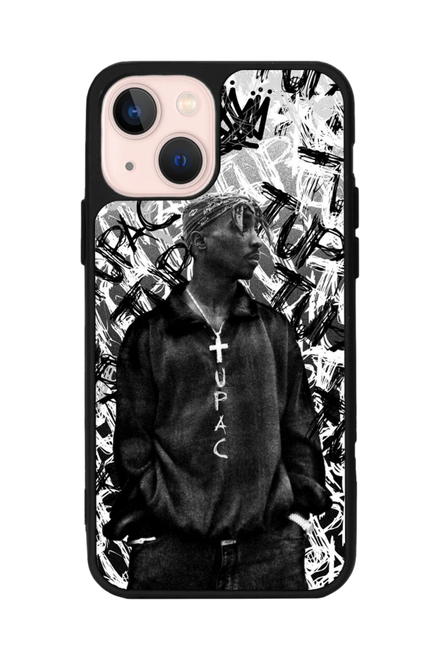 iPhone 13 Mini Uyumlu Tupac Tasarımlı Glossy Premium Kılıf