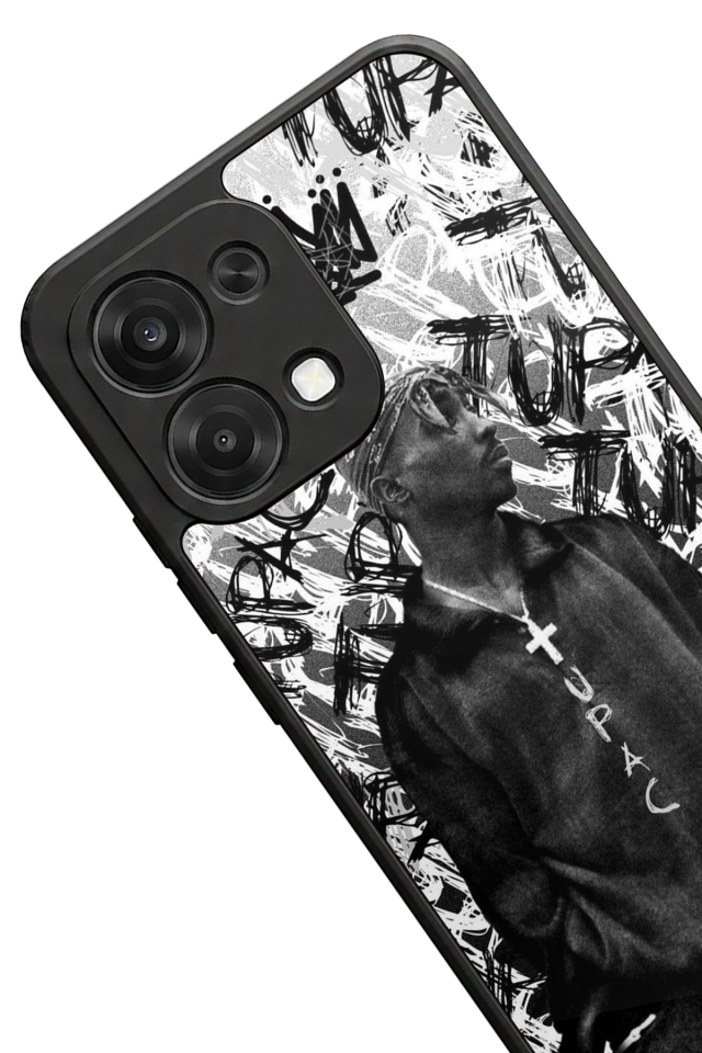 Oppo A6 Pro Uyumlu Tupac Tasarımlı Glossy Premium Kılıf