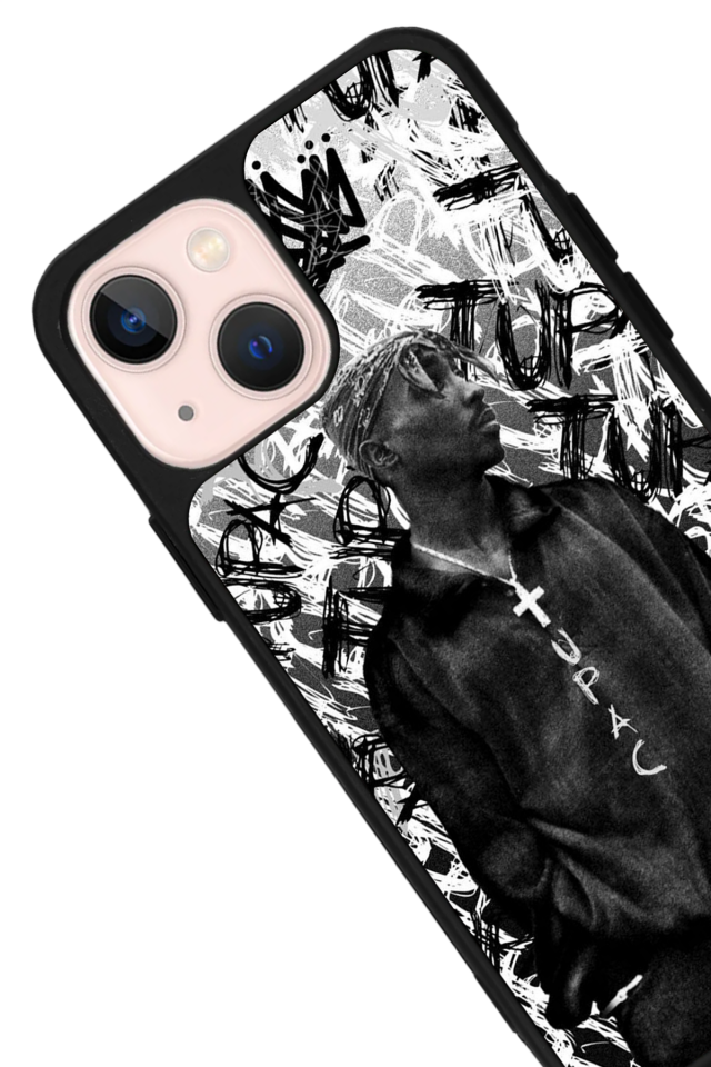 iPhone 13 Mini Uyumlu Tupac Tasarımlı Glossy Premium Kılıf