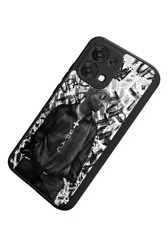 Oppo A6 Pro Uyumlu Tupac Tasarımlı Glossy Premium Kılıf