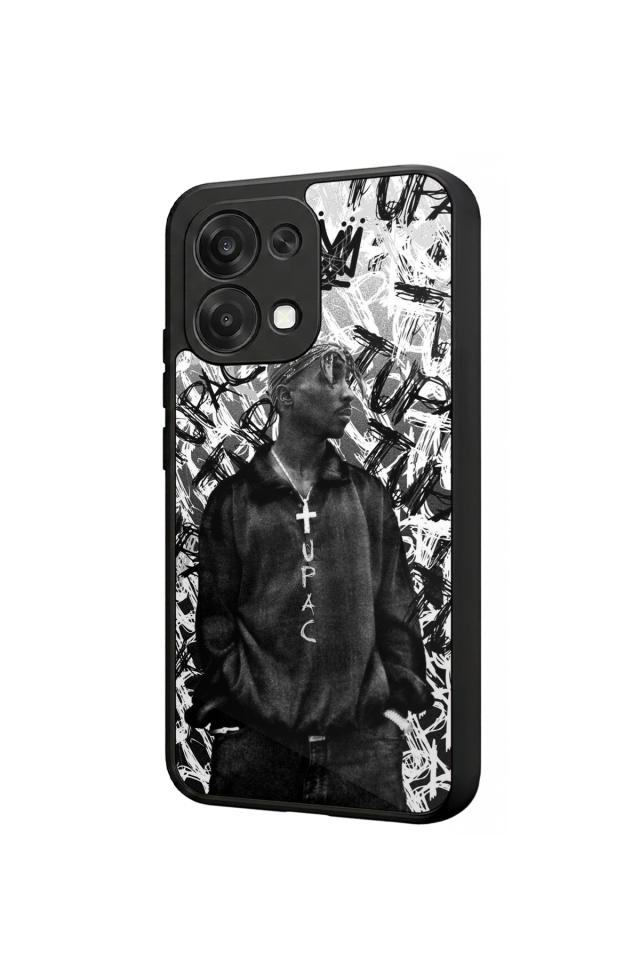Oppo A6 Pro Uyumlu Tupac Tasarımlı Glossy Premium Kılıf