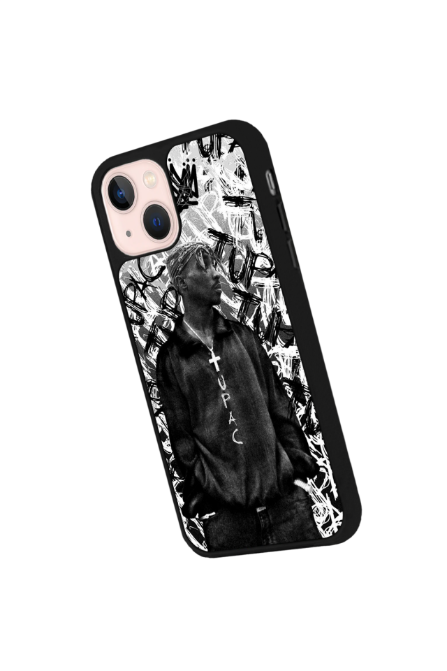 iPhone 13 Mini Uyumlu Tupac Tasarımlı Glossy Premium Kılıf