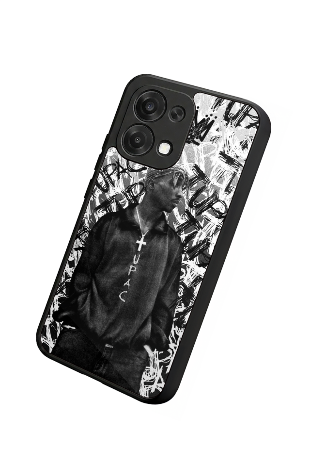 Oppo A6 Pro Uyumlu Tupac Tasarımlı Glossy Premium Kılıf