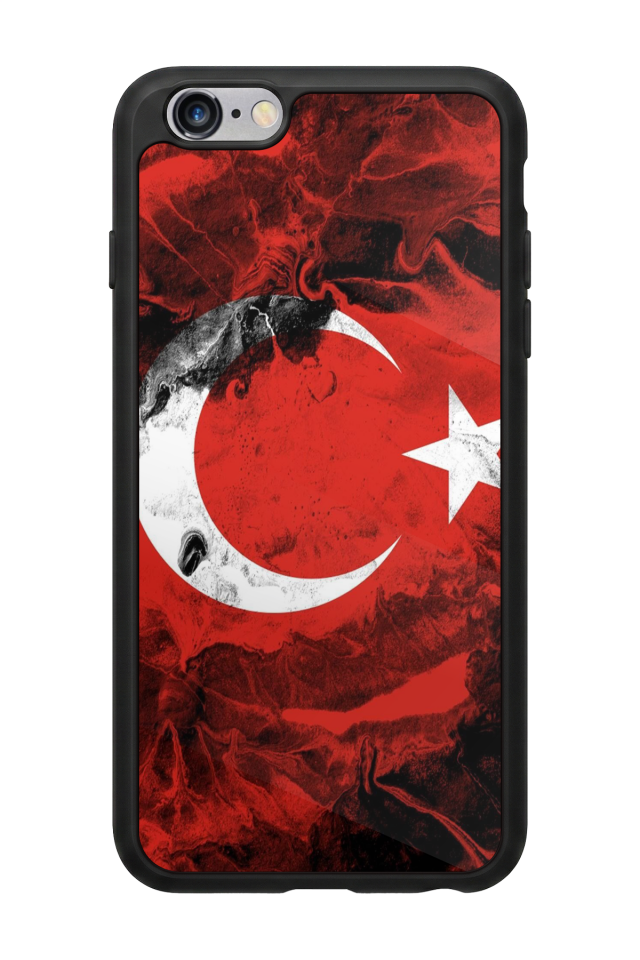iPhone 6s Plus Uyumlu Türk Bayragi Tasarımlı Glossy Premium Kılıf
