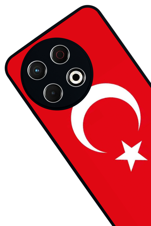 Tecno Spark 30 Pro Uyumlu Türk Bayragi Tasarımlı Glossy Premium Kılıf