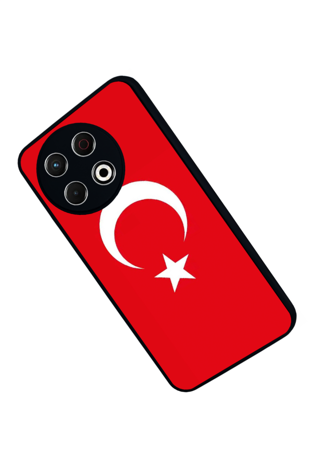 Tecno Spark 30 Pro Uyumlu Türk Bayragi Tasarımlı Glossy Premium Kılıf