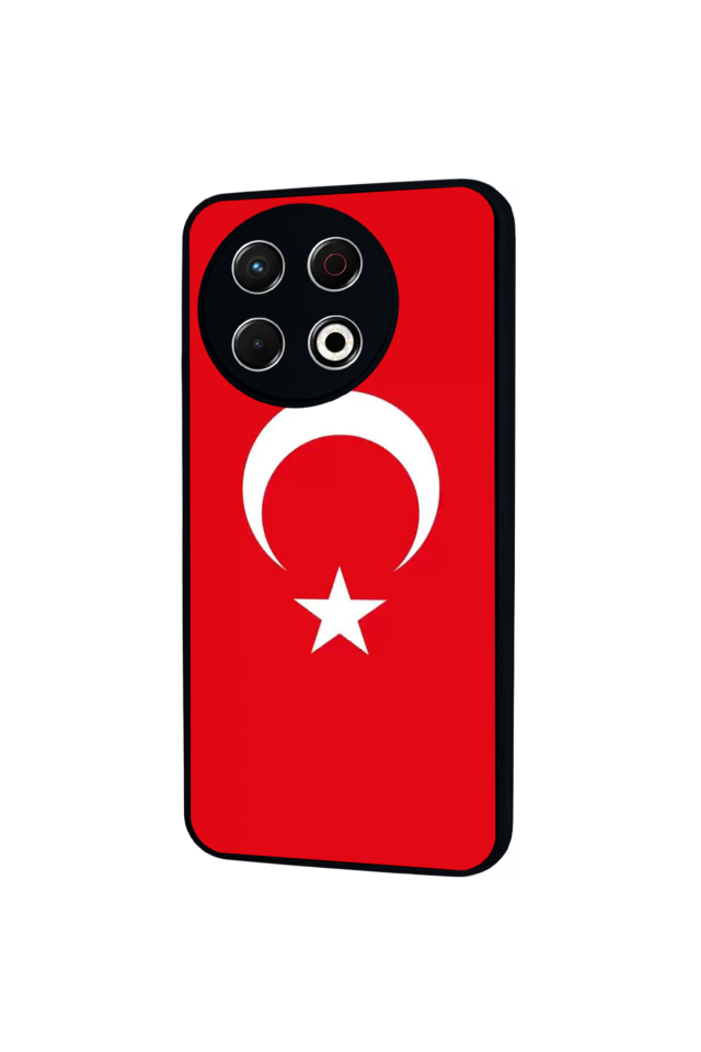 Tecno Spark 30 Pro Uyumlu Türk Bayragi Tasarımlı Glossy Premium Kılıf