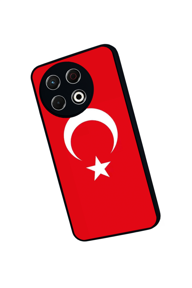 Tecno Spark 30 Pro Uyumlu Türk Bayragi Tasarımlı Glossy Premium Kılıf