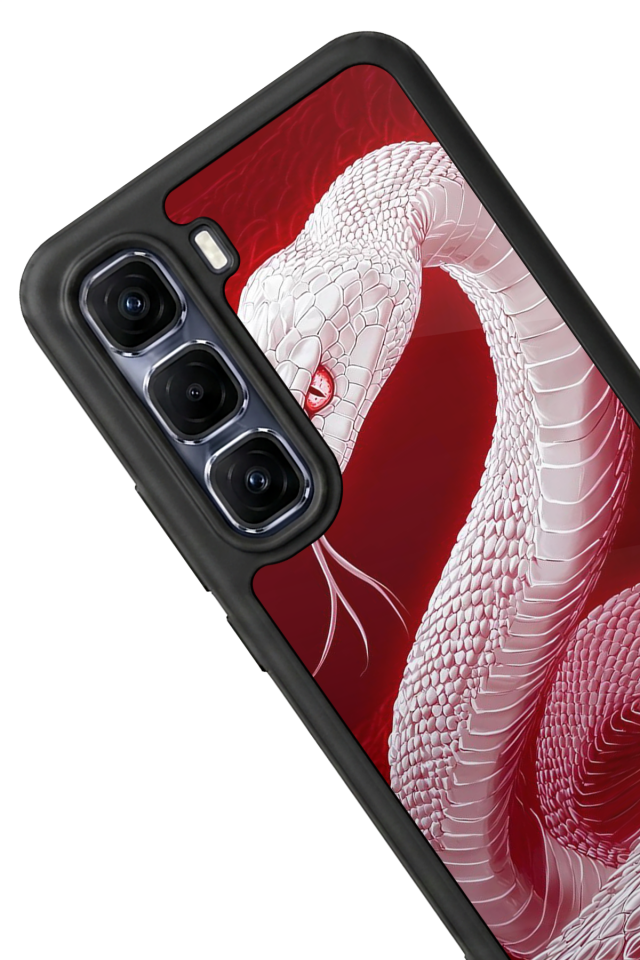 Infinix Hot 60 Pro Plus Uyumlu Yılan Tasarımlı Glossy Premium Kılıf