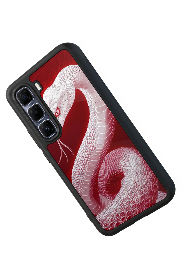 Infinix Hot 60 Pro Plus Uyumlu Yılan Tasarımlı Glossy Premium Kılıf