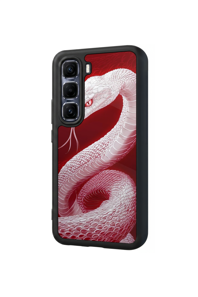 Infinix Hot 60 Pro Plus Uyumlu Yılan Tasarımlı Glossy Premium Kılıf