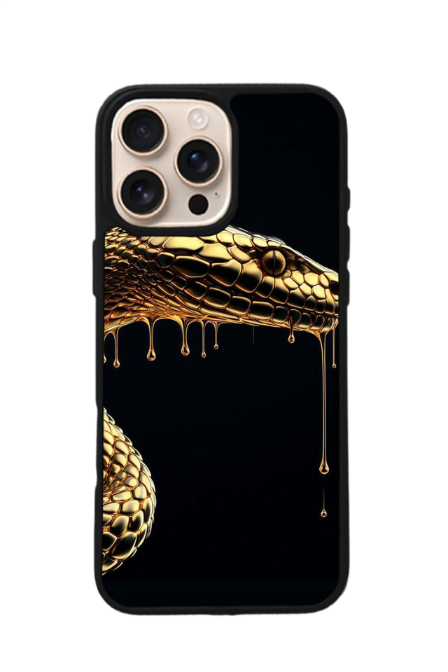 iPhone 16 Pro Uyumlu Yılan Tasarımlı Glossy Premium Kılıf